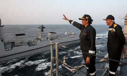 Indias Naval Show Of By Defense Minister Nirmala Sitharaman