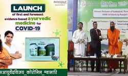 पतंजलि ने Covid-19 के उपचार हेतु आयुर्वेदिक दवा किट कोरोनिल लॉन्च किया