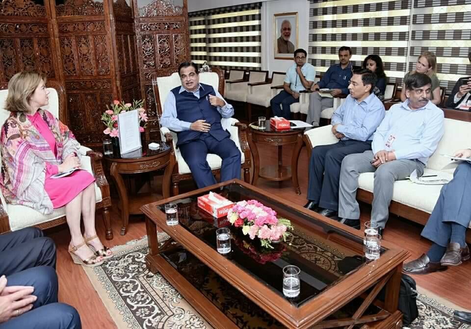 Nitin Gadkari Met Mrs Cora Van Nieuwenhuizen