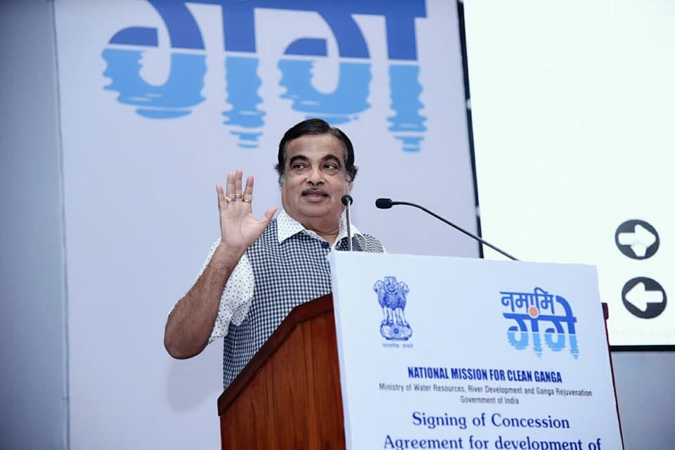 namami gange cleanliness drive in ganga yamuna saryu nitin gadkari